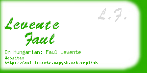 levente faul business card